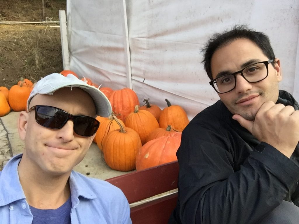 I Love Halloween! With Eli at the pumpkin patch. Chemo and sun do not mix well.